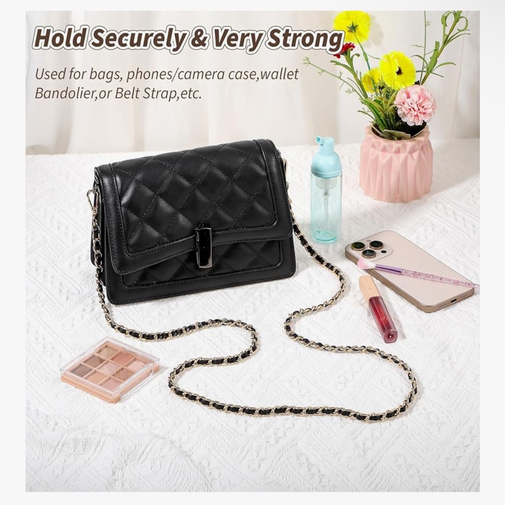 🆕 47 inch Leather Chain Straps for Women, Purse Chain Strap - Picture 7 of 8